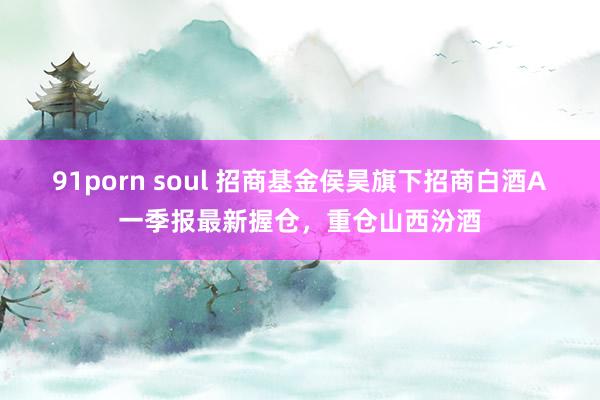 91porn soul 招商基金侯昊旗下招商白酒A一季报最新握仓，重仓山西汾酒